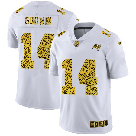 Camiseta Hombre NFL Tampa Bay Buccaneers Chris Godwin 14 Nike Flocked Leopard Print Blanco Camiseta Hombre NFL Tampa Bay Buccaneers Chris Godwin 14 Nike Flocked Leopard Print Blanco